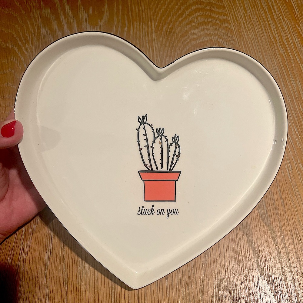 Stuck On You Heart Shaped Trinket Tray